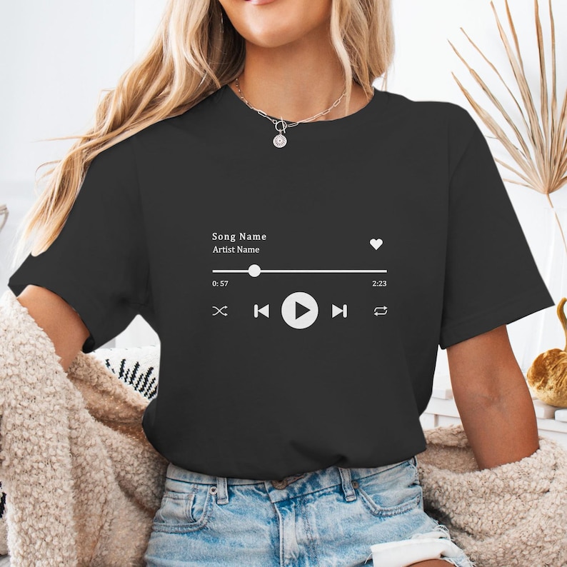 Custom Song Name Music Player Top - Personalized Artist Track Spotify Layout Media Graphic