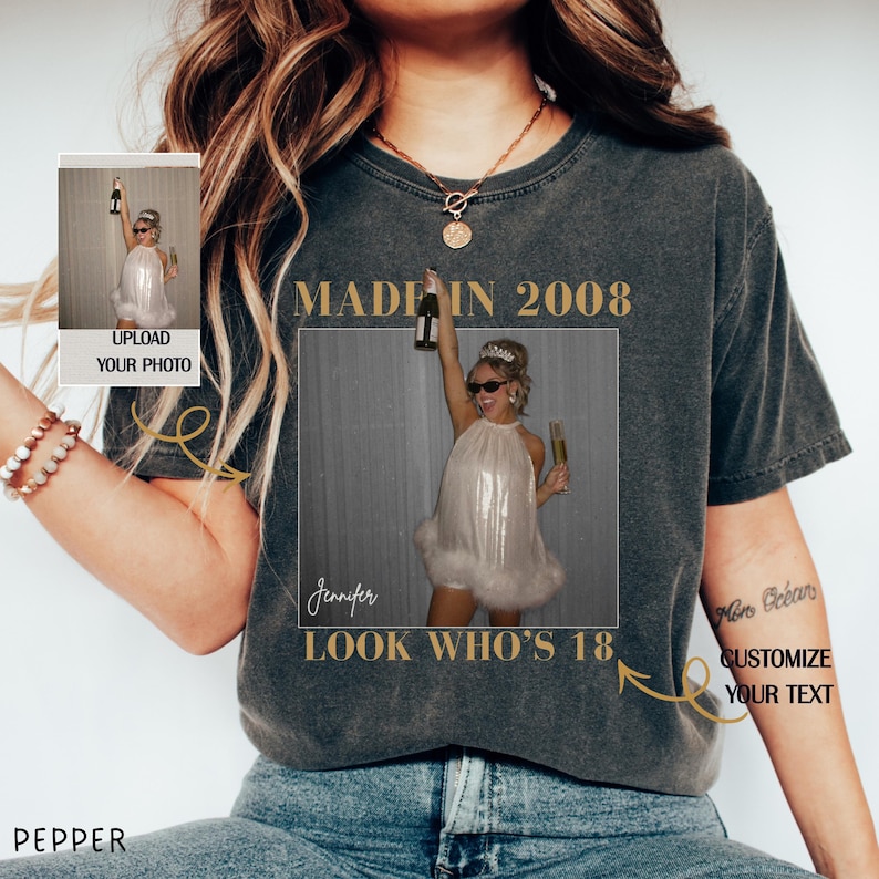 Personalized Vintage Photo Birthday - Custom Birth Year Milestone Gift