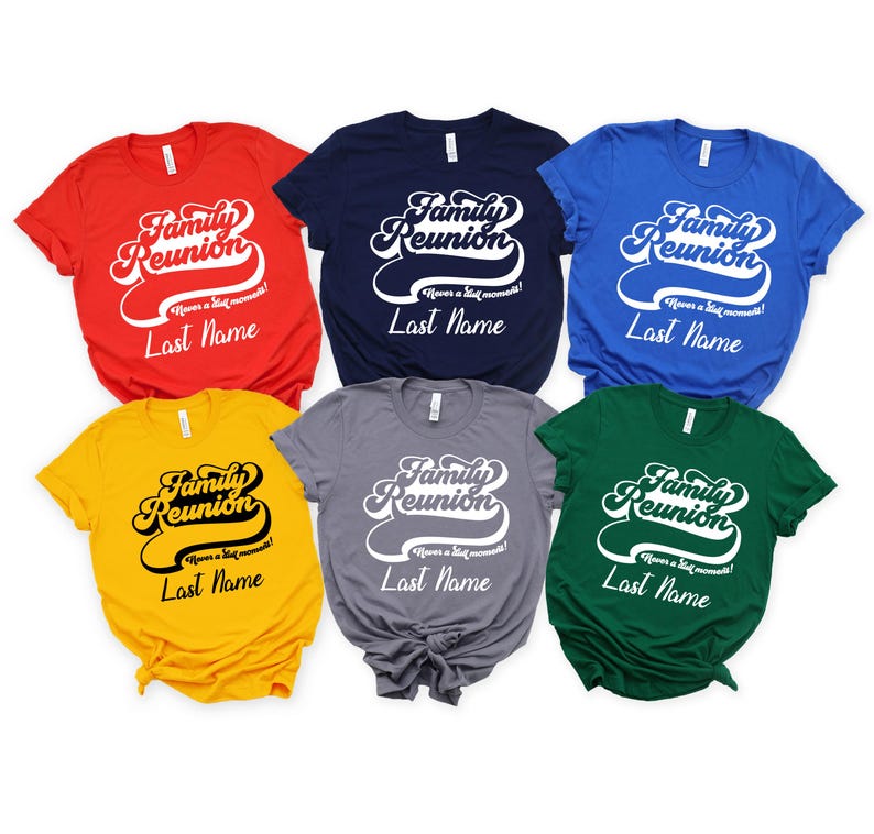 Custom Family Reunion - Back Together Again 2026 - Retro Personalized Matching Family Reunion