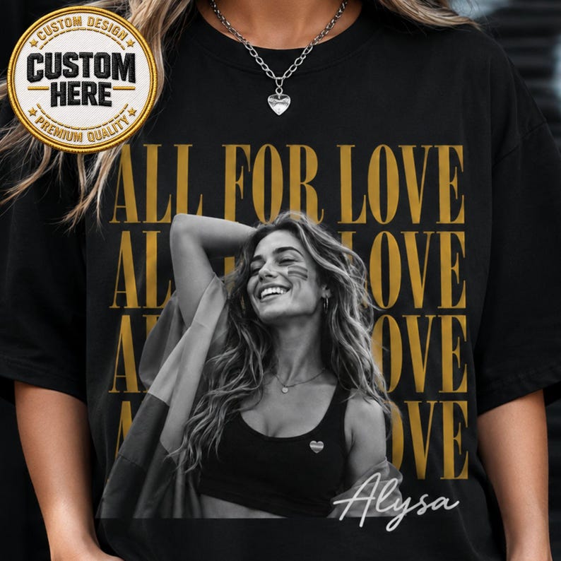 Personalized All for Love Photo - Custom Rainbow Name - LGBTQ Pride Month Gift