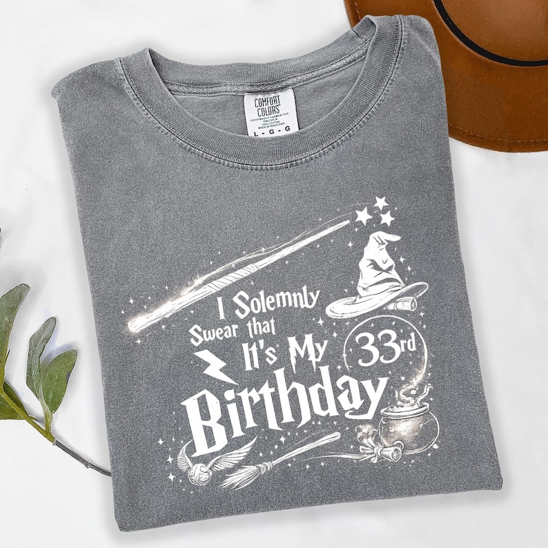 Customize Birthday Top: Wizard Theme Party -I Solemnly