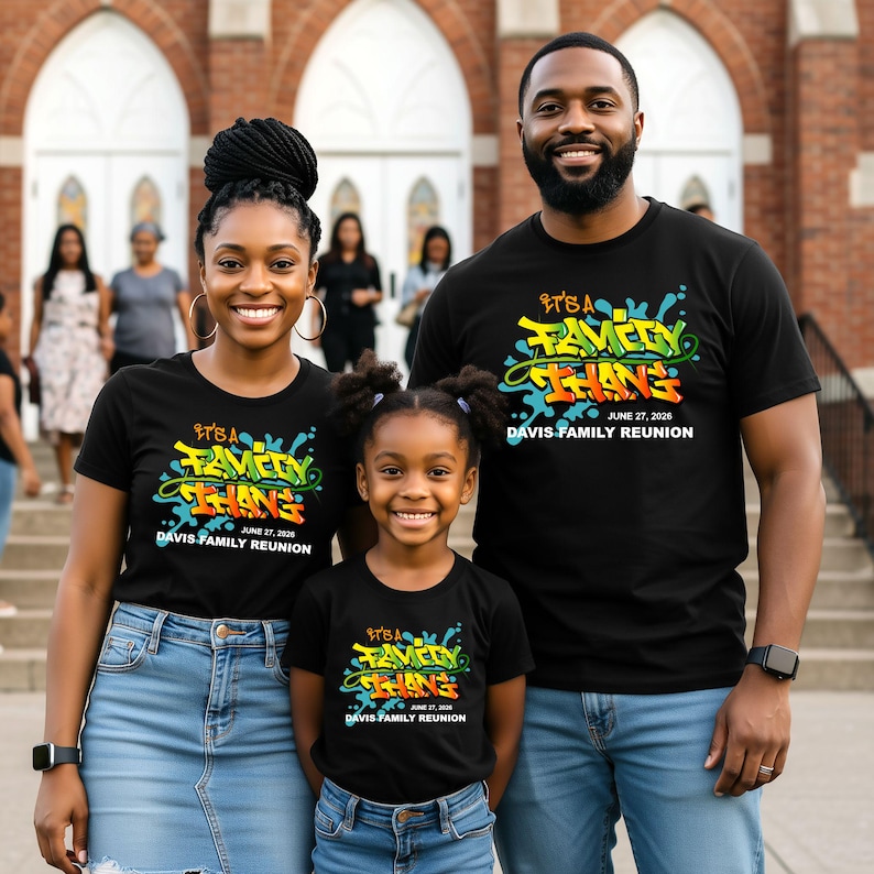 Personalized Graffiti Family Reunion - Custom Name - Year & Location