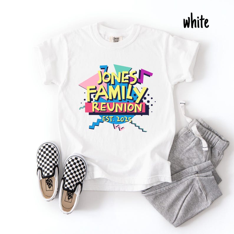 Personalized Retro 90s Family Reunion - Family Tree Matching Trip Gift