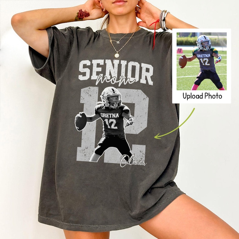 Custom Senior Football Mama - Personalized Photo Game Day