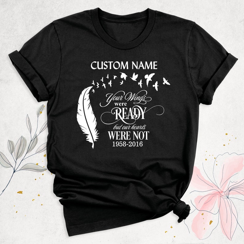 Custom Memorial Name and Date - In Loving Memory - Funeral - Rest In Peace - Forever in Our Heart