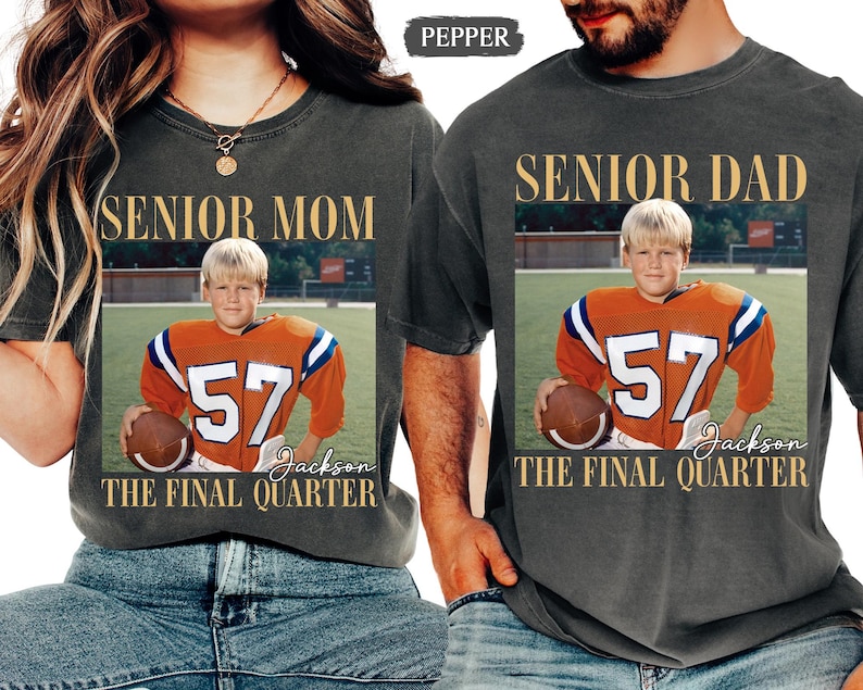 Custom Senior Football Mom - Personalized Photo Class of 2026 Game Day