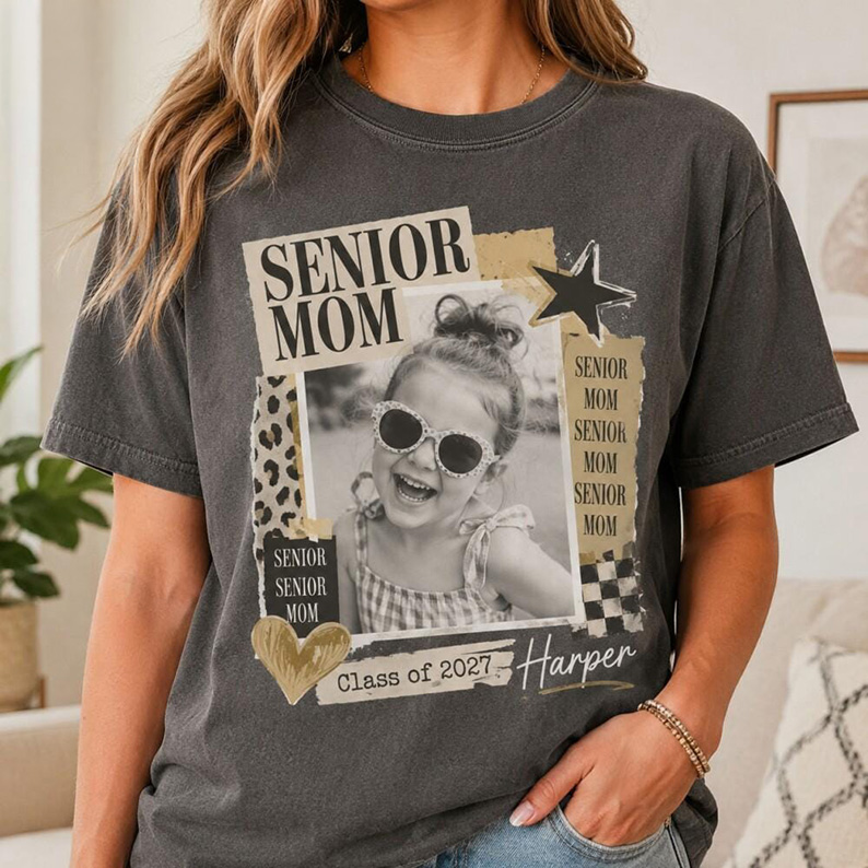 Custom Photo Senior Mom - Class of 2026 Graduation - Proud Mom Gift - High School Graduation