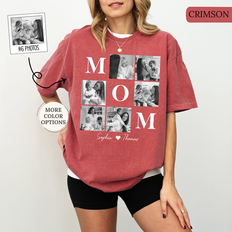 Custom Mom Photo Collage Pullover - Personalized Mother's Day Picture Keepsake Apparel