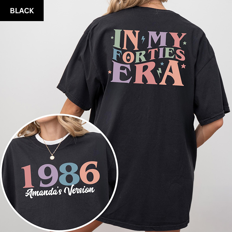 Custom Milestone Birthday - Personalized Name Front & Back Graphic