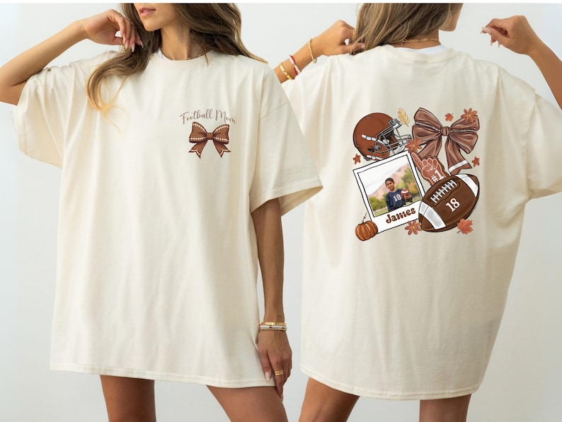 Custom Football Mom - Personalized Photo & Number Game Day