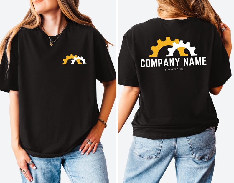 Custom Company Logo - Double-Sided Print Business Team