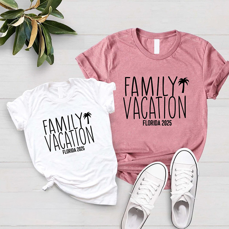 Personalized Summer Family Vacation - Matching Beach Trip with Custom Family Name