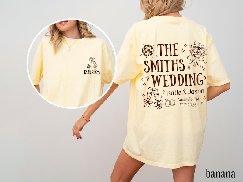 Custom Wedding Club Top - Personalized Surname Location Couple Name Bridal Party Apparel