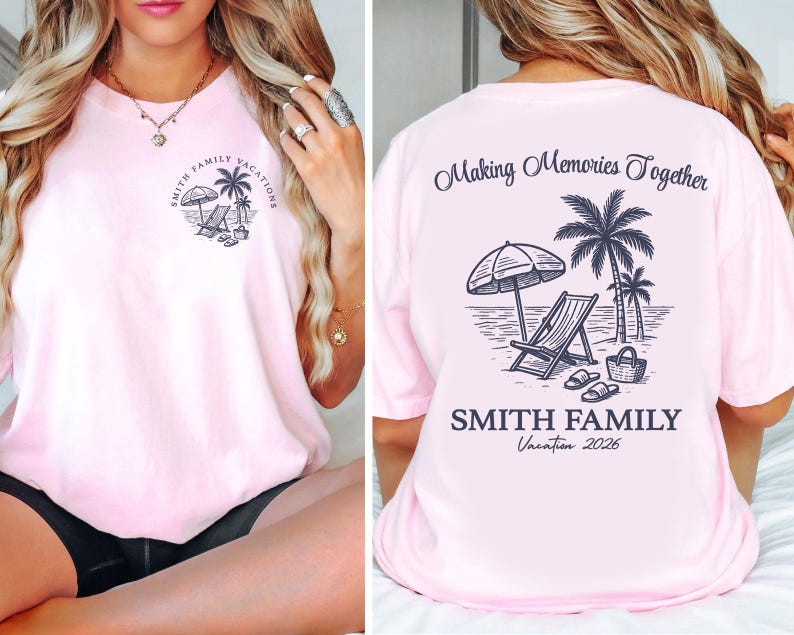Personalized 2026 Family Vacation - Beach Trip & Tropical Cruise Matching Group Custom