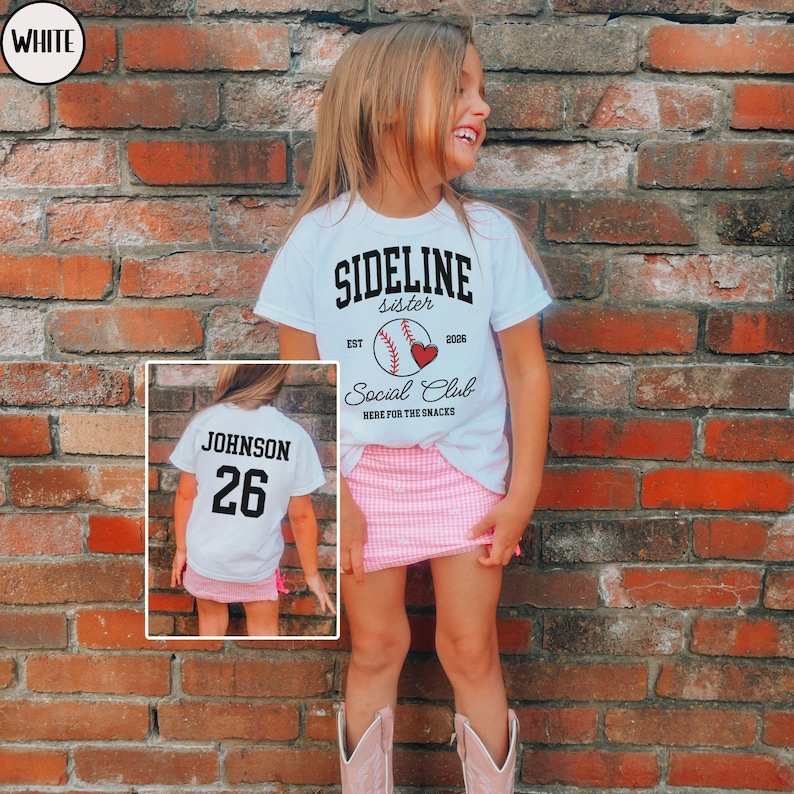 Custom Baseball Sister - Personalized Sideline Social Club Game Day