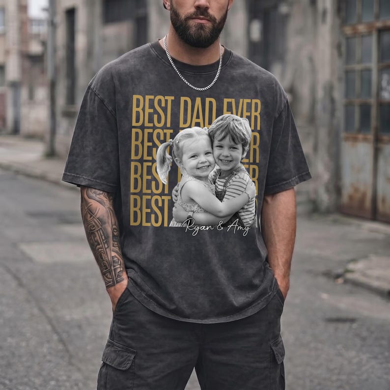 Custom Dad Vintage Photo - Personalized Kids Picture - Legendary Father's Day Gift