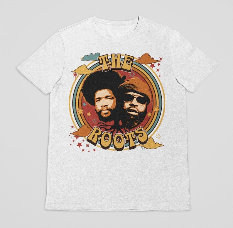 The Roots Band Vintage Retro 70s Rainbow Sunburst Questlove Black Thought Hip Hop Philly