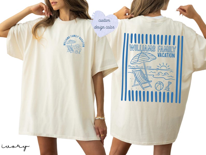 Personalized Family Vacation 2026 - Matching Beach Trip & Summer Reunion Gift