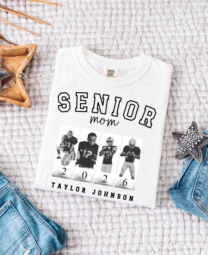 Custom Senior Football Mom - Personalized Photo Senior Night Game Day