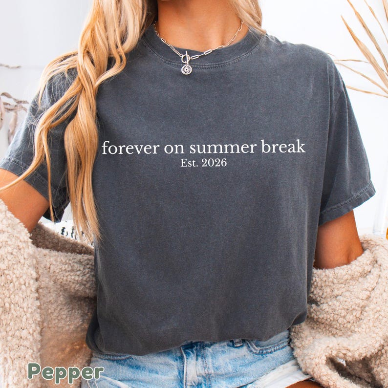 Forever on Summer Break Est. 2026 Retro Vacation Quote Graduation Gift