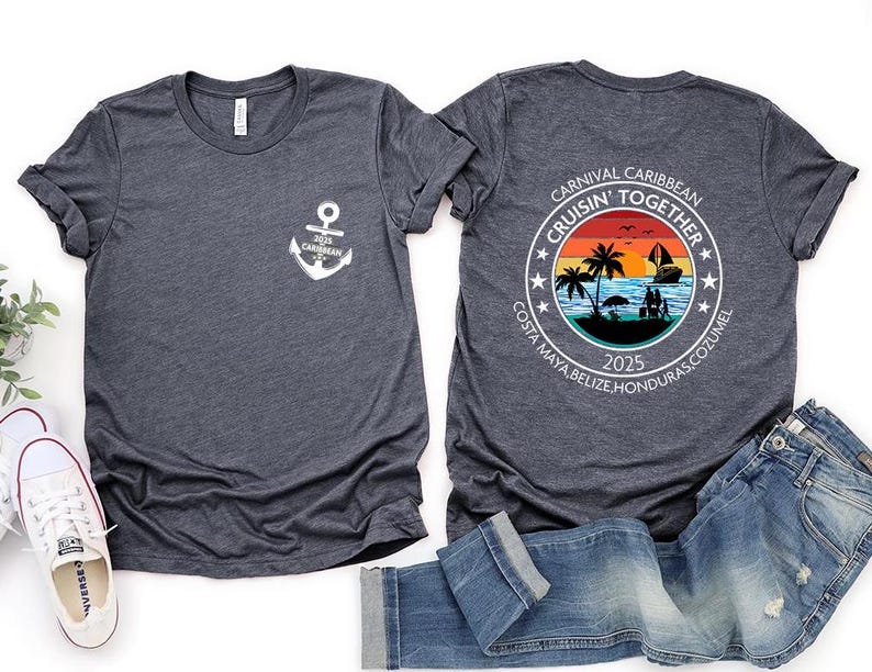 Personalized Family Cruise - Custom Matching Group Vacation with Front & Back Print