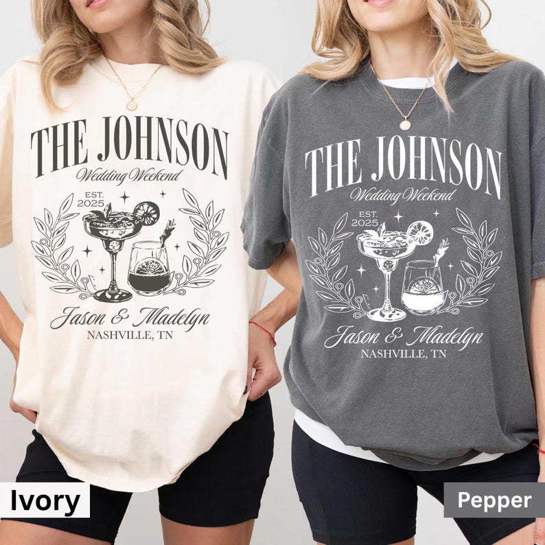 Personalized Wedding Weekend Shirts Custom Location Bridal Party Cocktail Social Club Matching