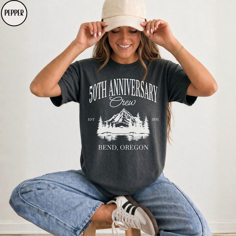 Personalized 50th Anniversary Matching Mountain Vacation Celebration Gift