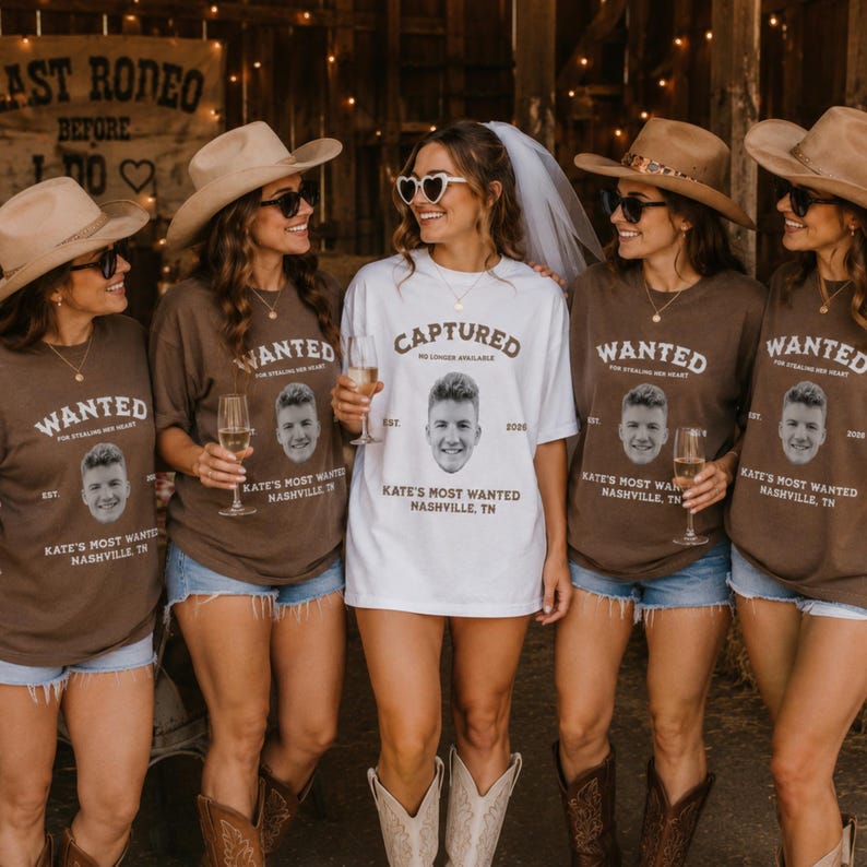 Custom Groom Face Photo - Funny Bachelorette Party - Bride to Be - Bridal Squad Celebration