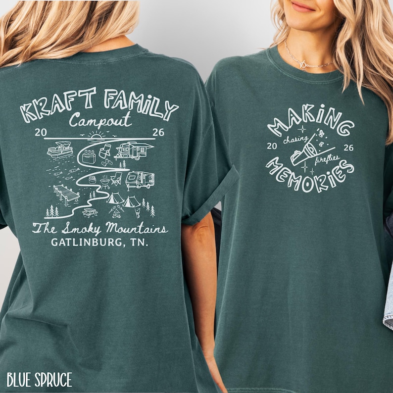 Custom Family Camping Vacation Shirts Personalized Camp Lake Family Reunion Matching RV Camping