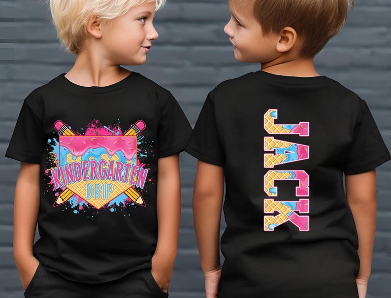 Personalized Ice Cream Drip Back to School - Custom Kids