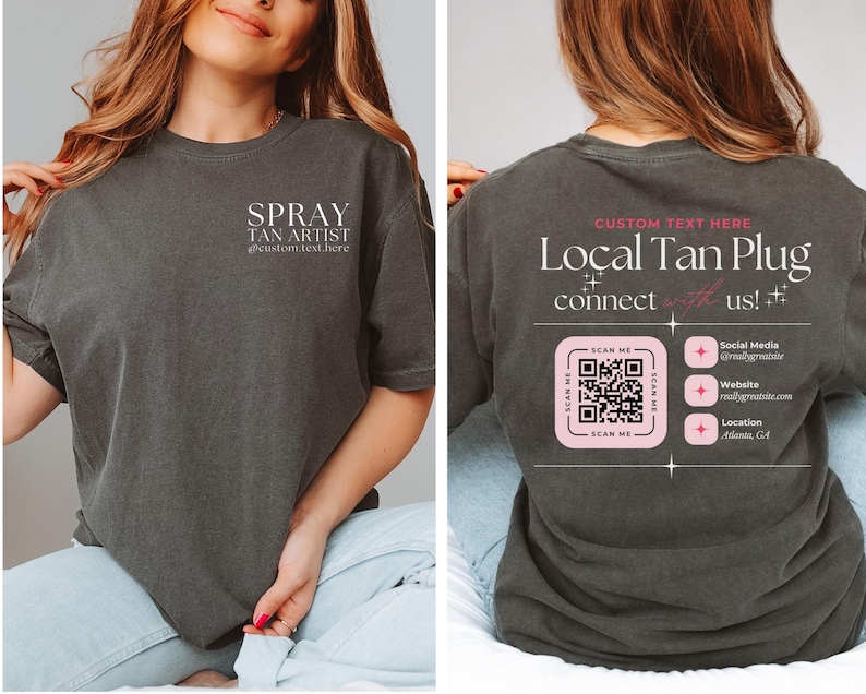 Personalized Spray Tan Artist - Custom QR Code Salon Business