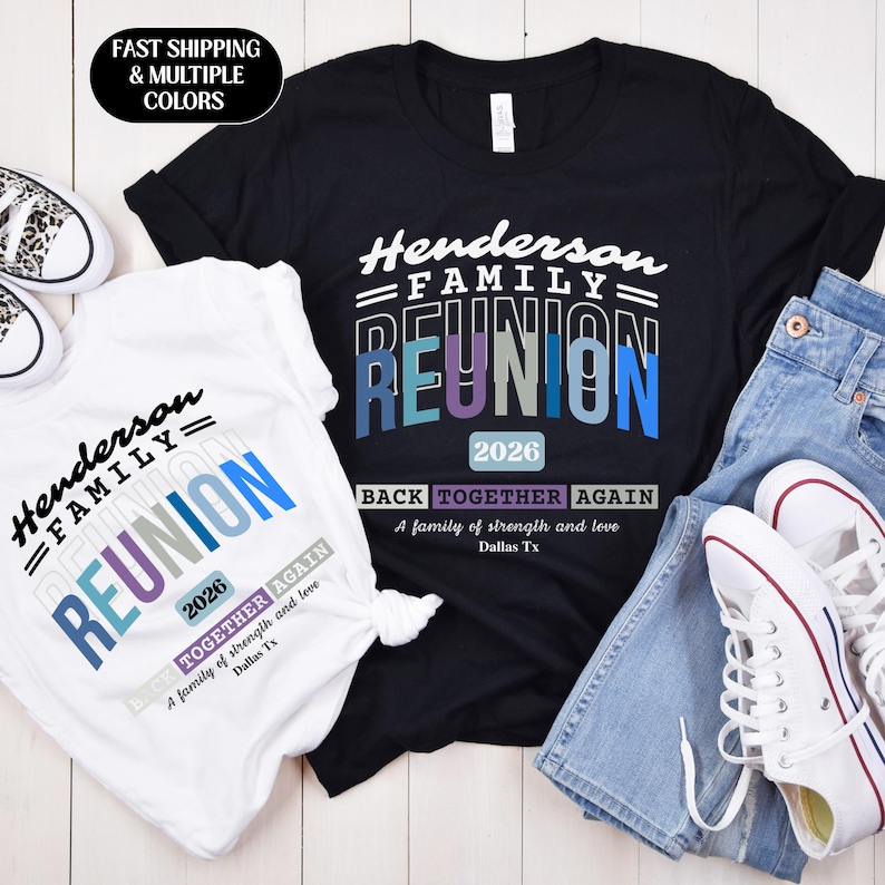 Personalized Retro Family Reunion 2026 - Vintage Matching Family Celebration