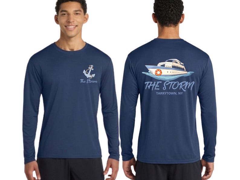 Custom Boating DRY FIT: Custom Text or Custom Logo Personalized Nautical Captain Dry Fit