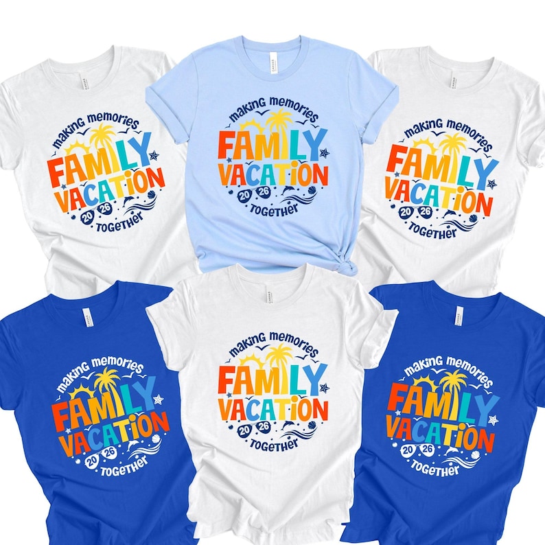 Personalized Family Vacation 2026 - Matching Beach Trip & Family Memories Gift
