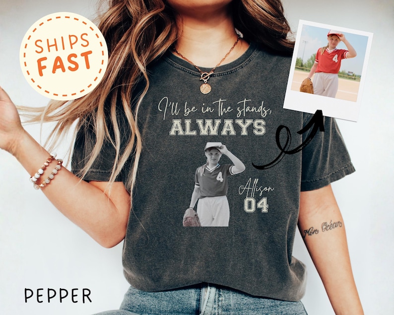 Custom Photo Baseball - Personalized Number Game Day Gift for Proud Mom