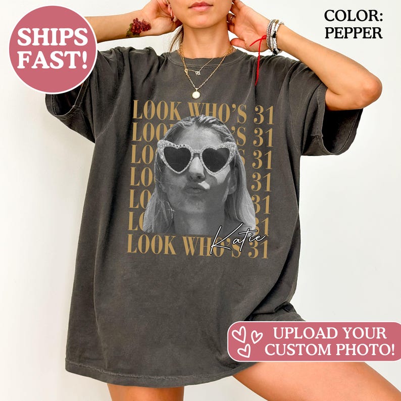Personalized Vintage Face Birthday - Custom Photo Milestone Squad Party Gift