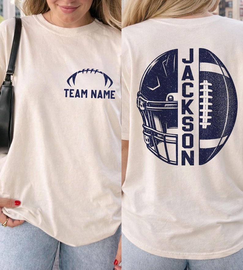 Personalized Football - Custom Player - Mom & Name Game Day