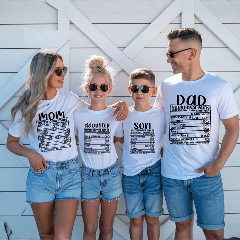 Personalized Family Nutritional Facts - Funny Family Reunion Gift