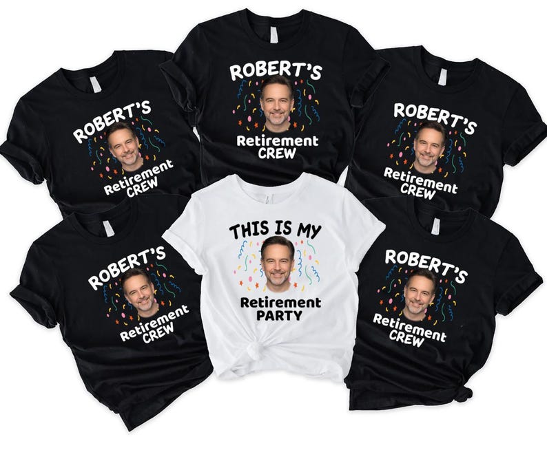 Personalized Retirement Party Custom Photo Retirement Gift Matching Family Group