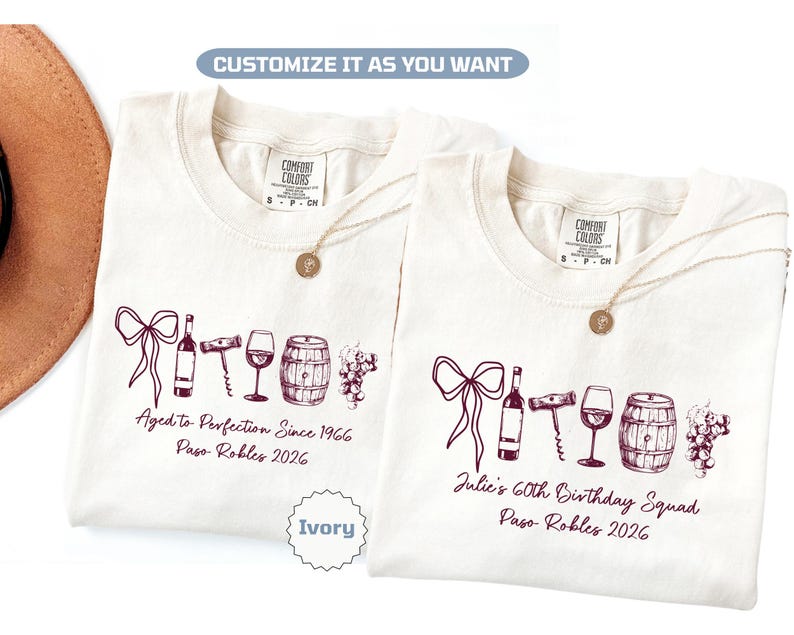 Personalized Aged to Perfection - Women's Milestone Birthday Matching Group Gift