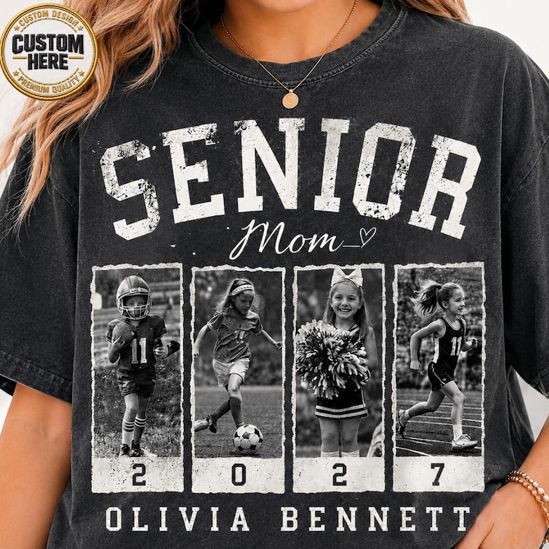 Custom Senior 2027 Softball Mom - Personalized Photo - Name & Number