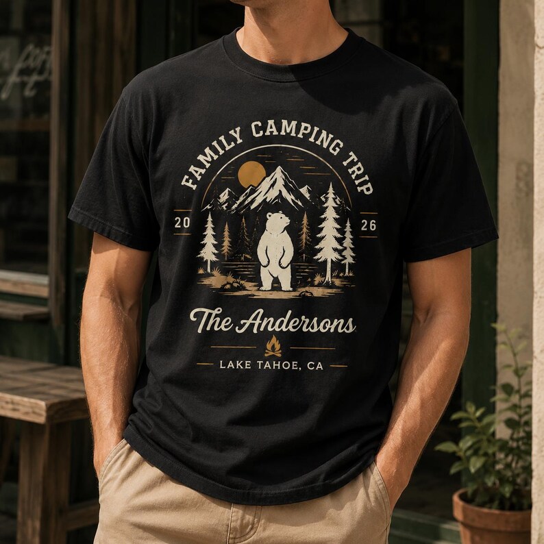 Personalized Family Camping 2026 - Lake & Mountain Reunion Matching Gift