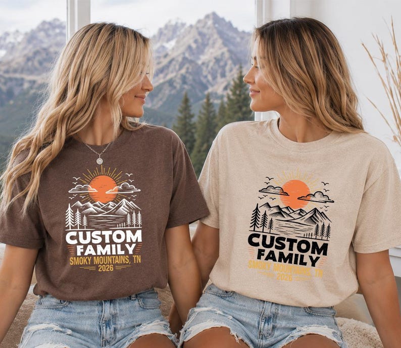 Personalized Mountain Family Vacation - Matching Family Trip with Custom Name