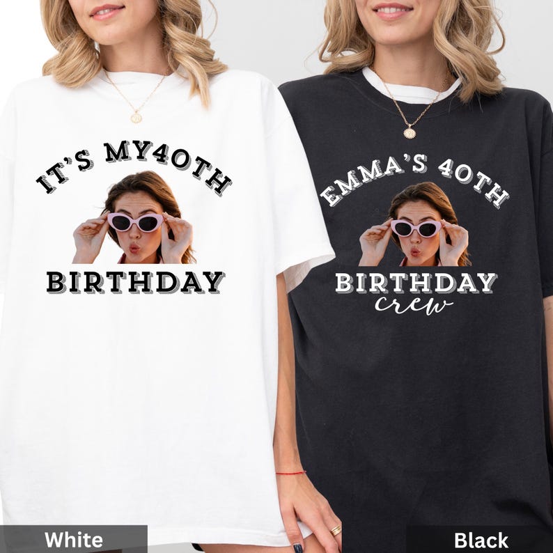 Custom Birthday - Personalized Photo Birthday - Matching Party Outfit - Milestone Celebration Top