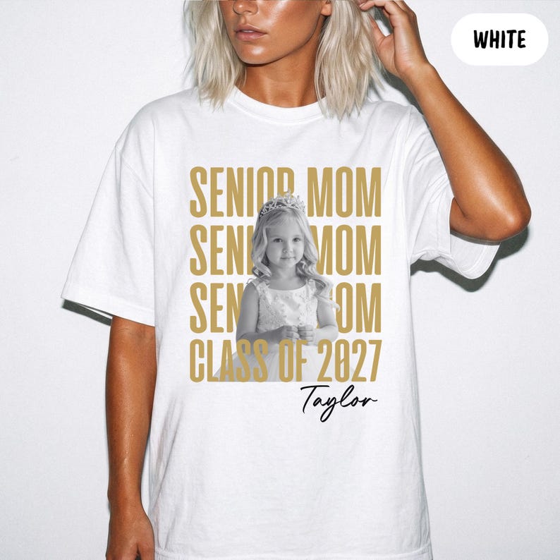 Custom Senior Mom 2027 Photo - Personalized Class of 2027 Family