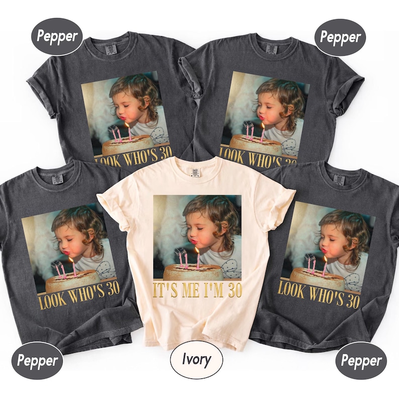 Personalized 30th Birthday Photo - Funny Matching Birthday Squad Gift