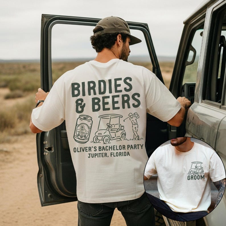 Personalized Golf Bachelor Party - Beers & Birdies - Groomsmen Trip - Wedding Weekend Celebration