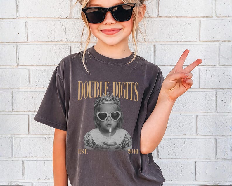 Double Digits 10th Custom Photo Birthday - Tenth Milestone Celebration Gift - Ten Bday Trip