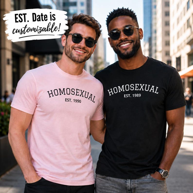 Personalized Gay EST Year - Custom LGBTQ Pride - Birthday & Anniversary Gift