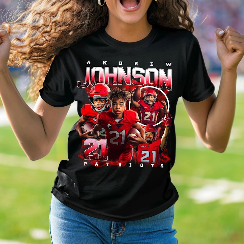 Custom Sports Family - Personalized Photo - Name & Number Game Day